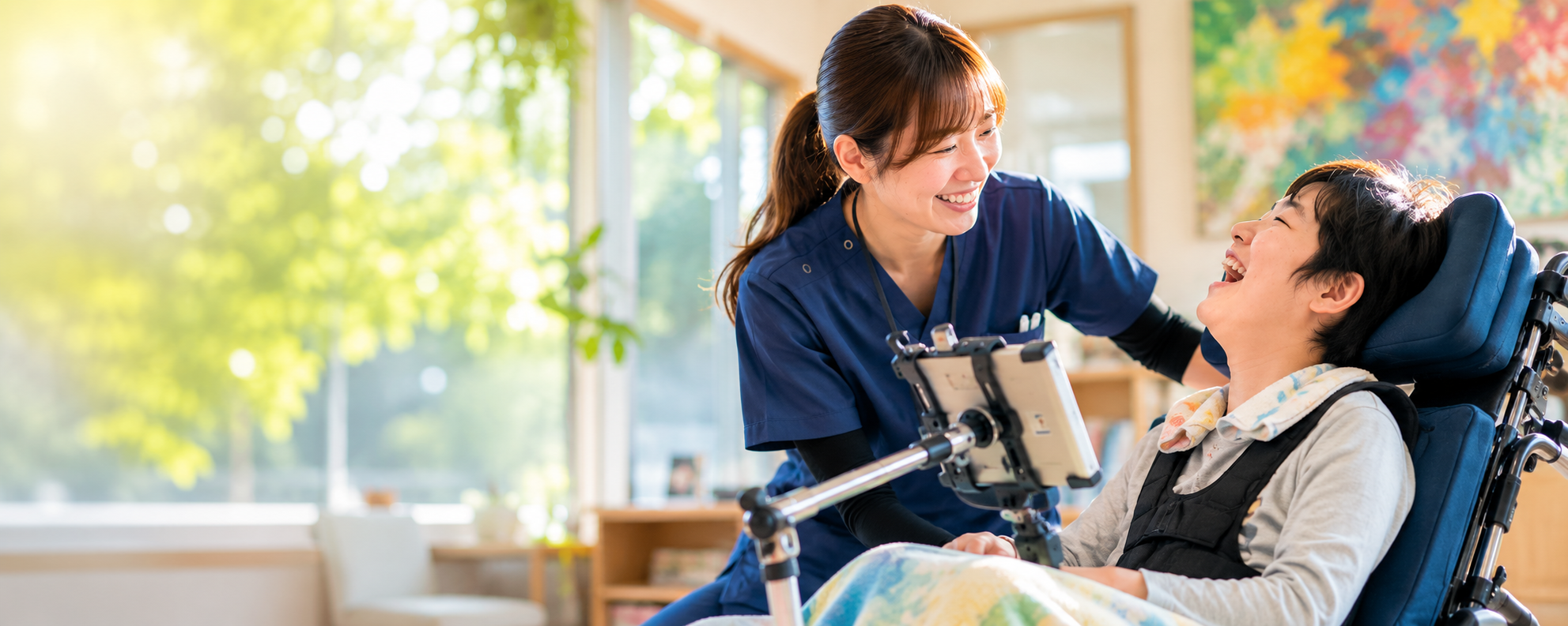 利用者さんに寄り添う看護師