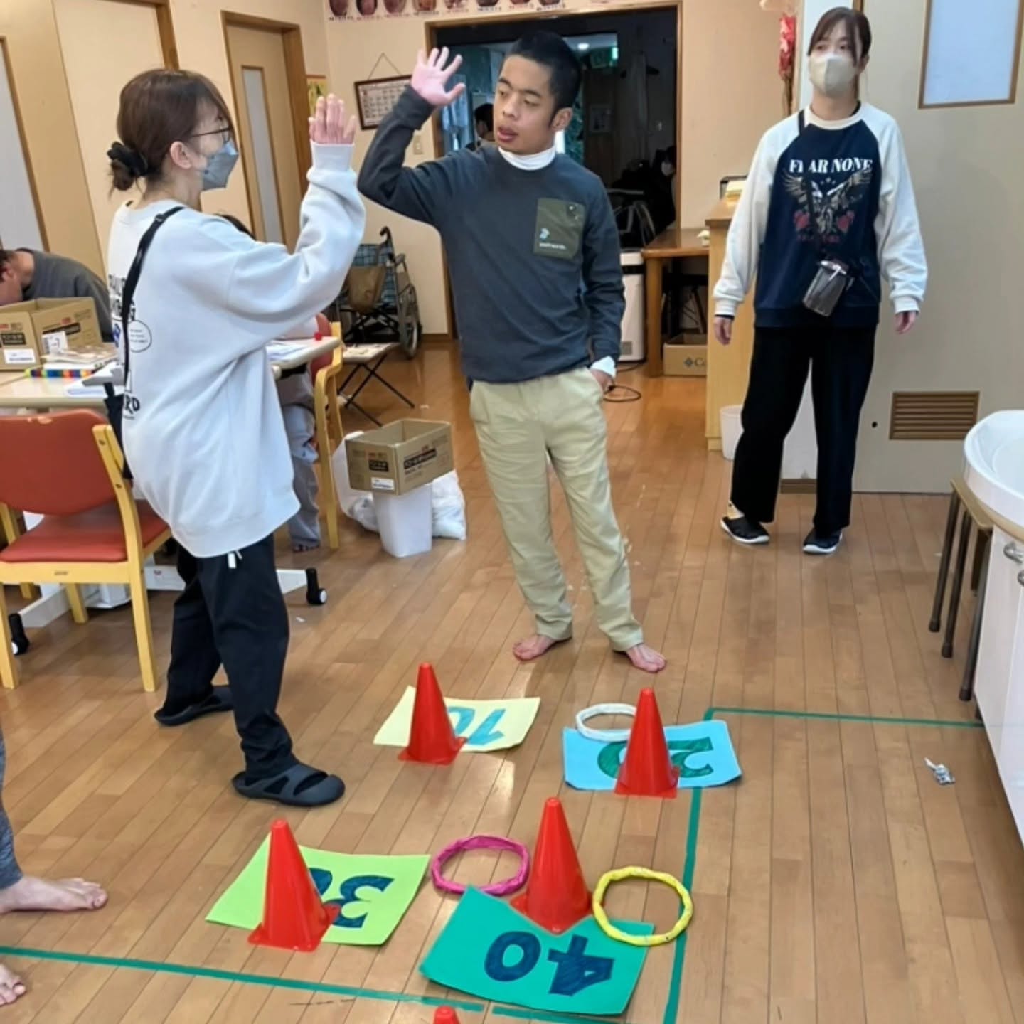 ここにで活動する様子