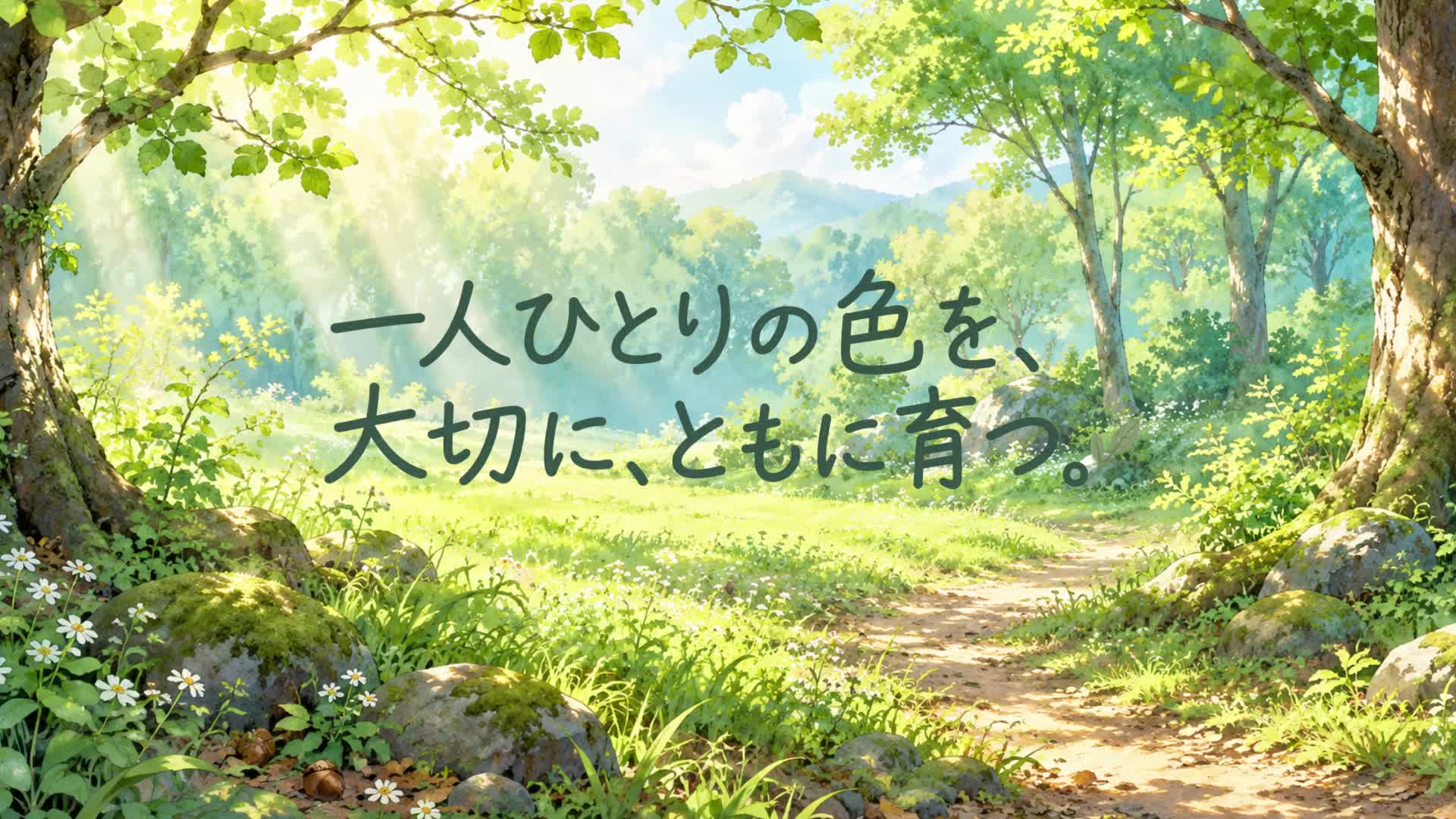 木漏れ日が差し込む森のこみち。アルコイリスの新しい紹介ページへ